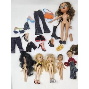 Vintage 1990S Mini Bratz Dolls And Fashion Accessories + Regular Size